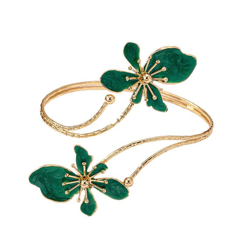 Bracciale a fiore smaltato chic per donna: Perfetto per l'uso quotidiano, le riunioni e le feste