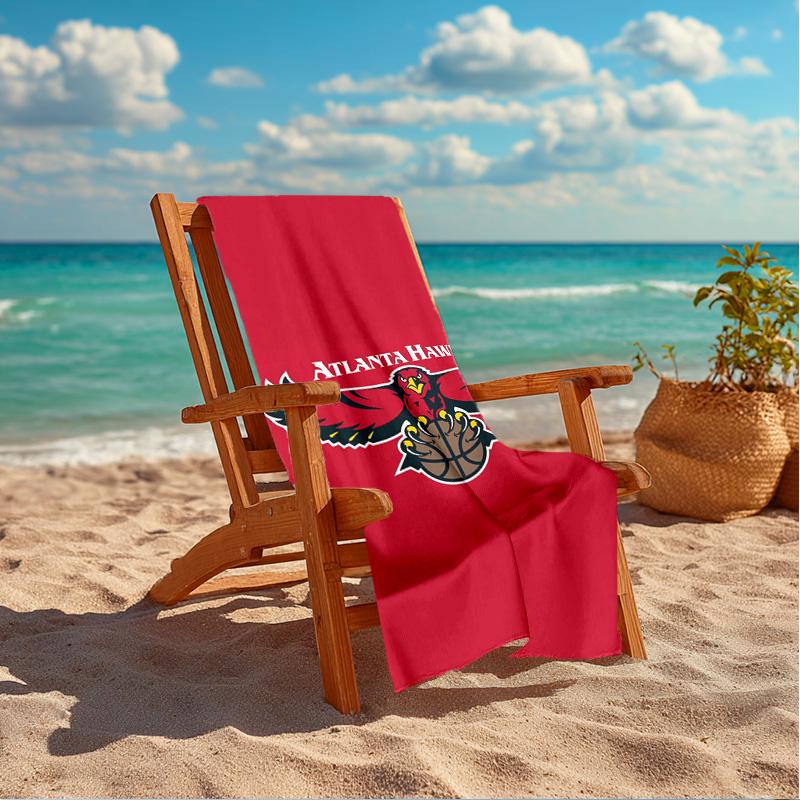 Hawks Basketball Beach Towel Microfiber Beach Towel, Lightweight and Quick-Dry, for Summer Travel, Swimming Pool Fan Birthday Gift