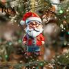 Ornamental Tree Decorations Christmas Ornaments Cartoon Snowman/Santa Xmas Hanging Decoration Holiday Unique Gifts Acrylic Decor for Valentine's