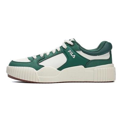 Blocks Synthetic Leather Low-Top Sneakers Women Sneakers Green White F12W312209FMG