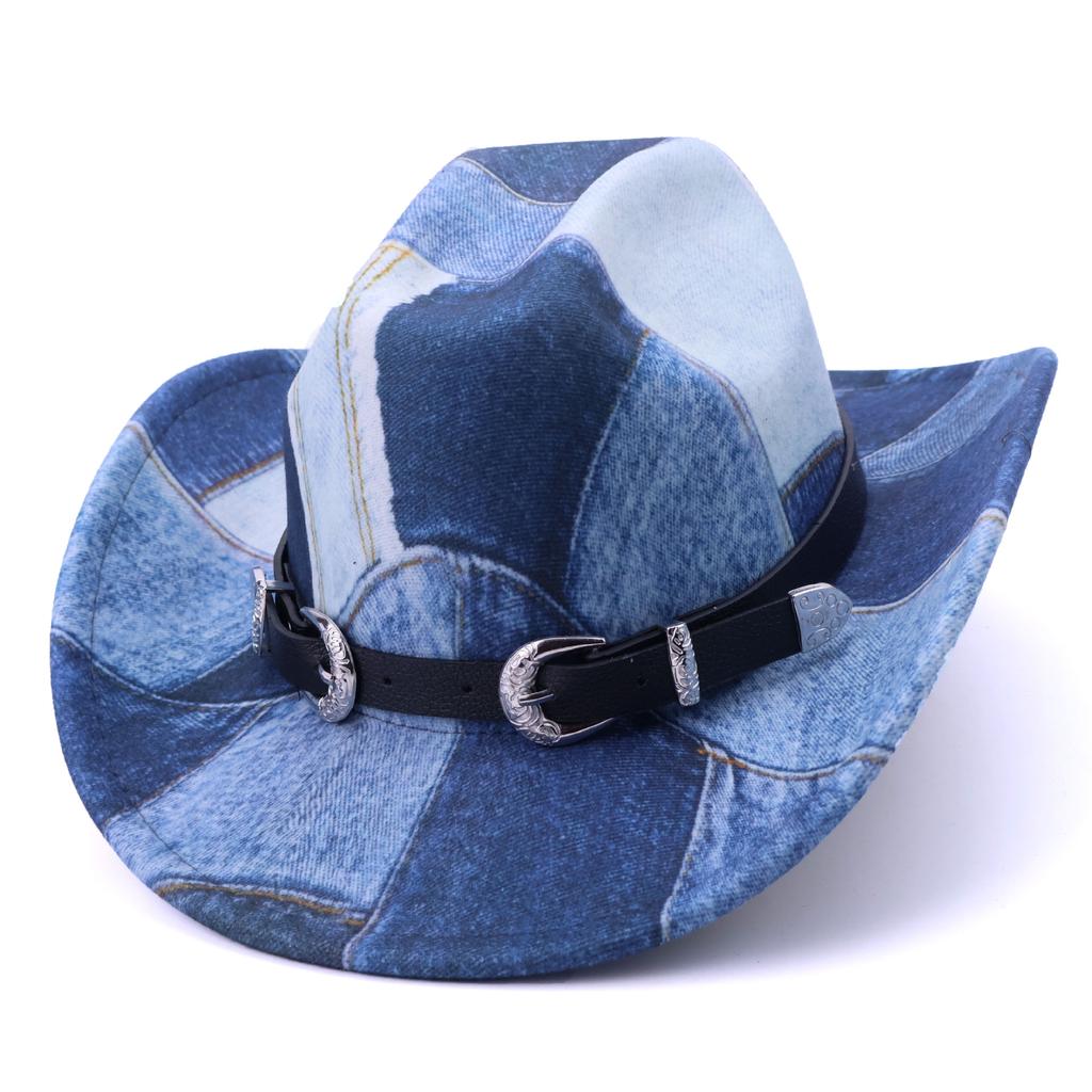 Hot selling European and American retro cowgirl hats men's classic western cowboy hats sun hats wide brimmed hats