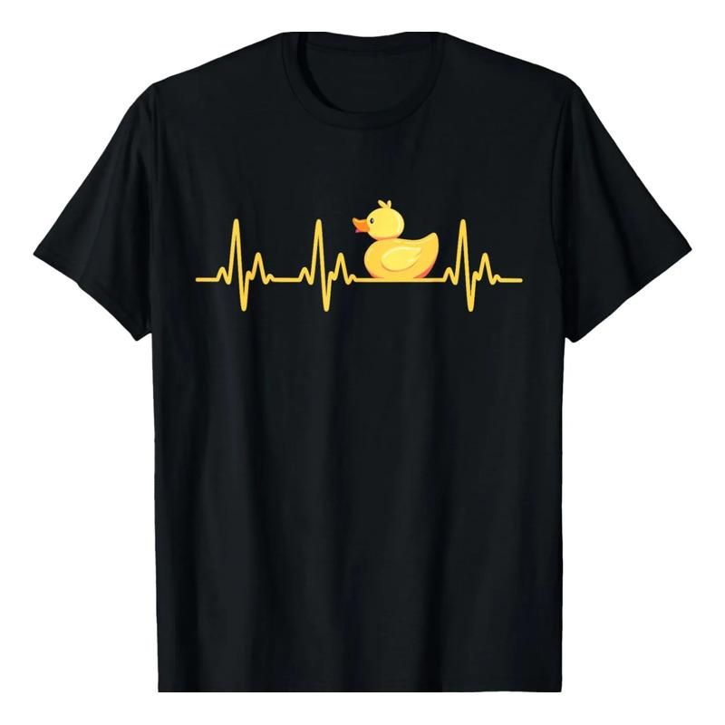Divertida Camiseta Retro Con Forma De Pato De Goma Amarilla, S