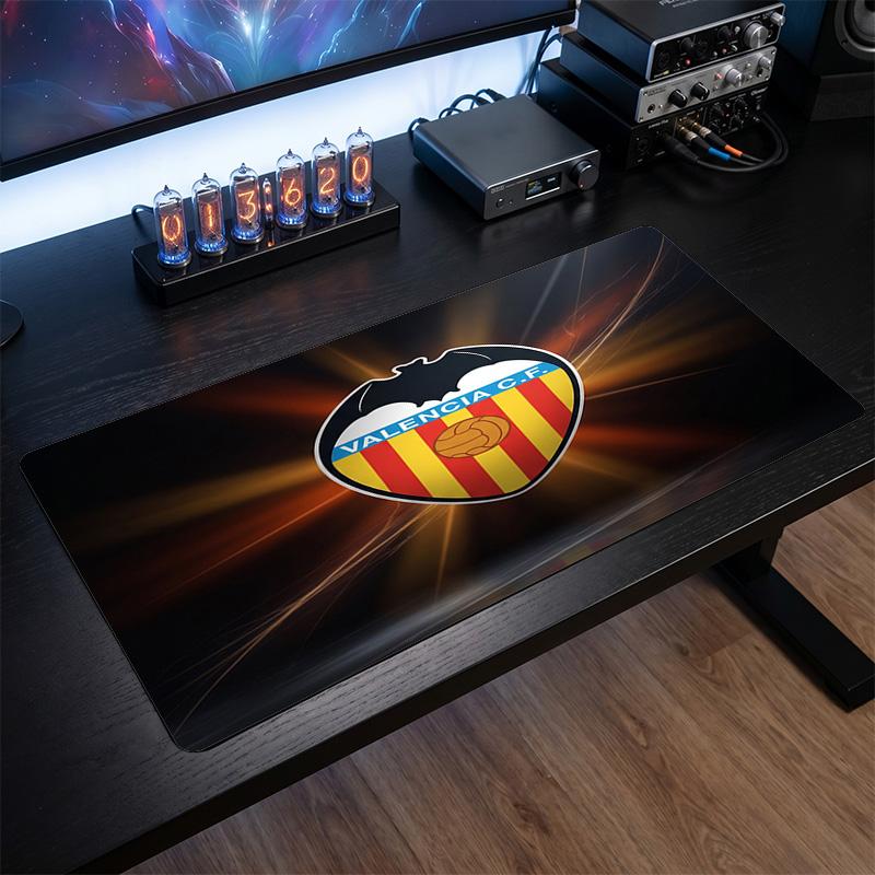 Valencia FC Thema Muster Mauspads, Fußball Logo Design XXL Gaming Schreibtischmatte Rutschfeste Computer-Mauspad