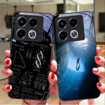 Éléments d'enseignement Pour Infinix Note 40 4G 30i 12 G96 Smart 8 Hot 9 Play 10 11S 12 20i 50 Pro Plus 5G Étui de téléphone en verre trempé