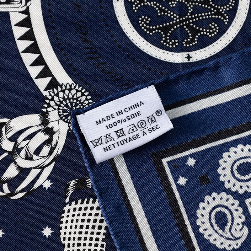 Summer High-end 111 Silk Silk Scarf Women's Foreign Look White Heavy Twill Mulberry Silk 71 Medium Square Scarf Scarf