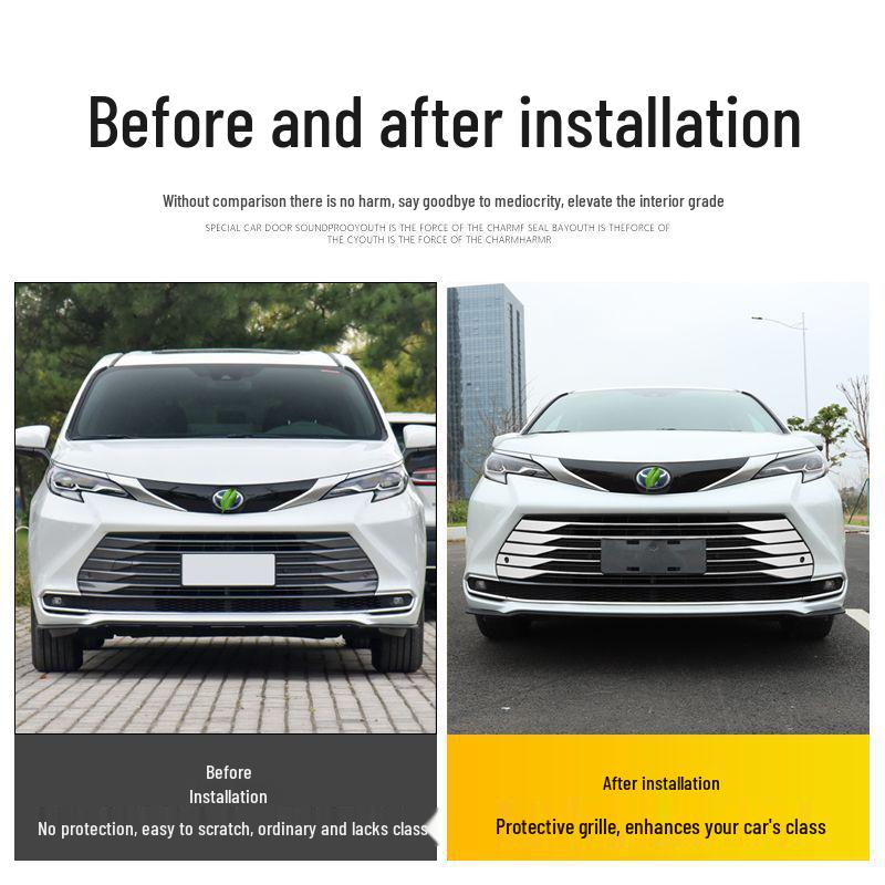 Toyota Sienna 23-24 Front Grille Trim Strips - Decorative Exterior Modification Parts