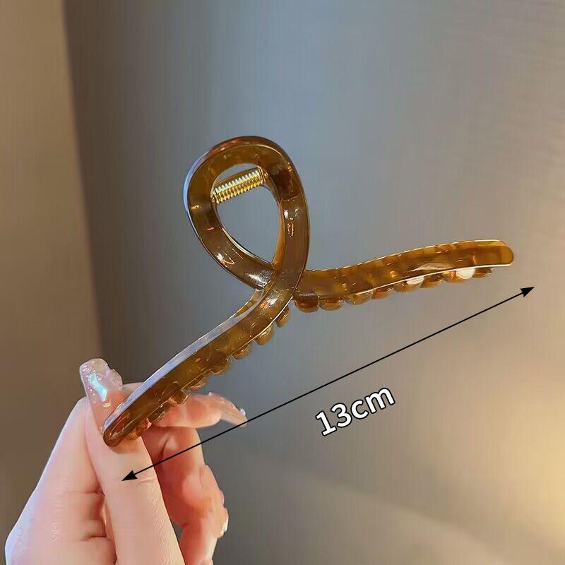 Elegant Large Shark Clip Hairpin for Women - Back of Head Hair Accessory 