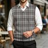 Men's Casual Wool- V-Neck Knit Sweater Vest for Commute