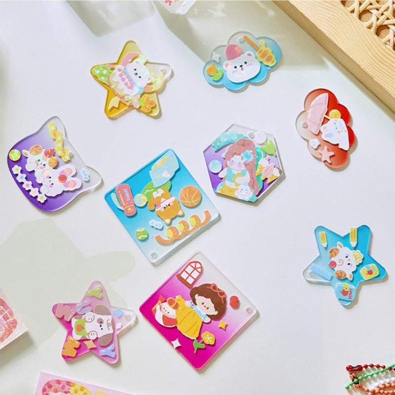 10Pcs Stickers Pack Kawaii Laser Cute Stickers Diy Korean Stickers Laptop Scrapbook Decal Top Sticker
