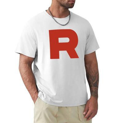 Camiseta Anime Pokémon Logo Equipo Rocket Estampado Verano Hombre y Mujer Talla Grande Tendencia Harajuku Suelta Casual Manga Corta Top