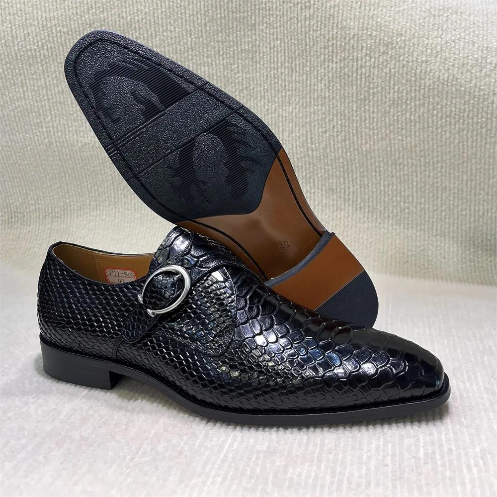 Fashion Men's Classic Cow Leather Brogue Shoes Lace-Up Pointed Toe Breathable High-Quality Footwear Sizes 39-46