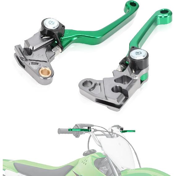 Brake Clutch Lever Pivot Folding Levers Set for KLX 110 KLX110 KLX110L 2010-2024 Green