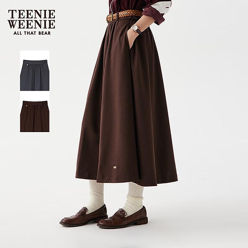 Teenie Weenie Women s Retro A-Line Flared Long Skirt M