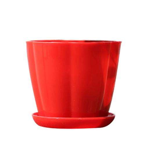 Flower Pot Pumpkin Shape Imitation Porcelain Plastic Flower Pot Home