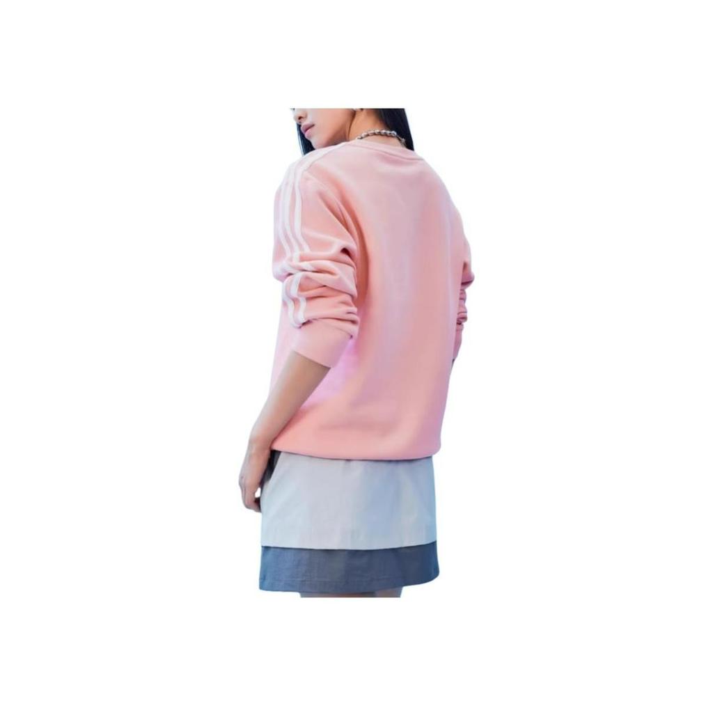 adidas Essentials 3-Streifen Fleece Rundhals-Sweatshirt Damen Rosa IY1703