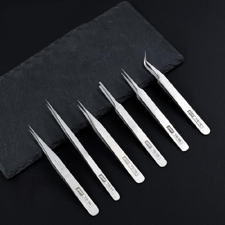 6Piece Stainless Steel Tweezers With Slipproof Grip Designing For Comfortable Use In Various Applications