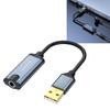 USB Sound Adapter External Stereo Sound Card with 3.5mm Headphone Microphone Port Suitable for PC Mobile Phone Laptop