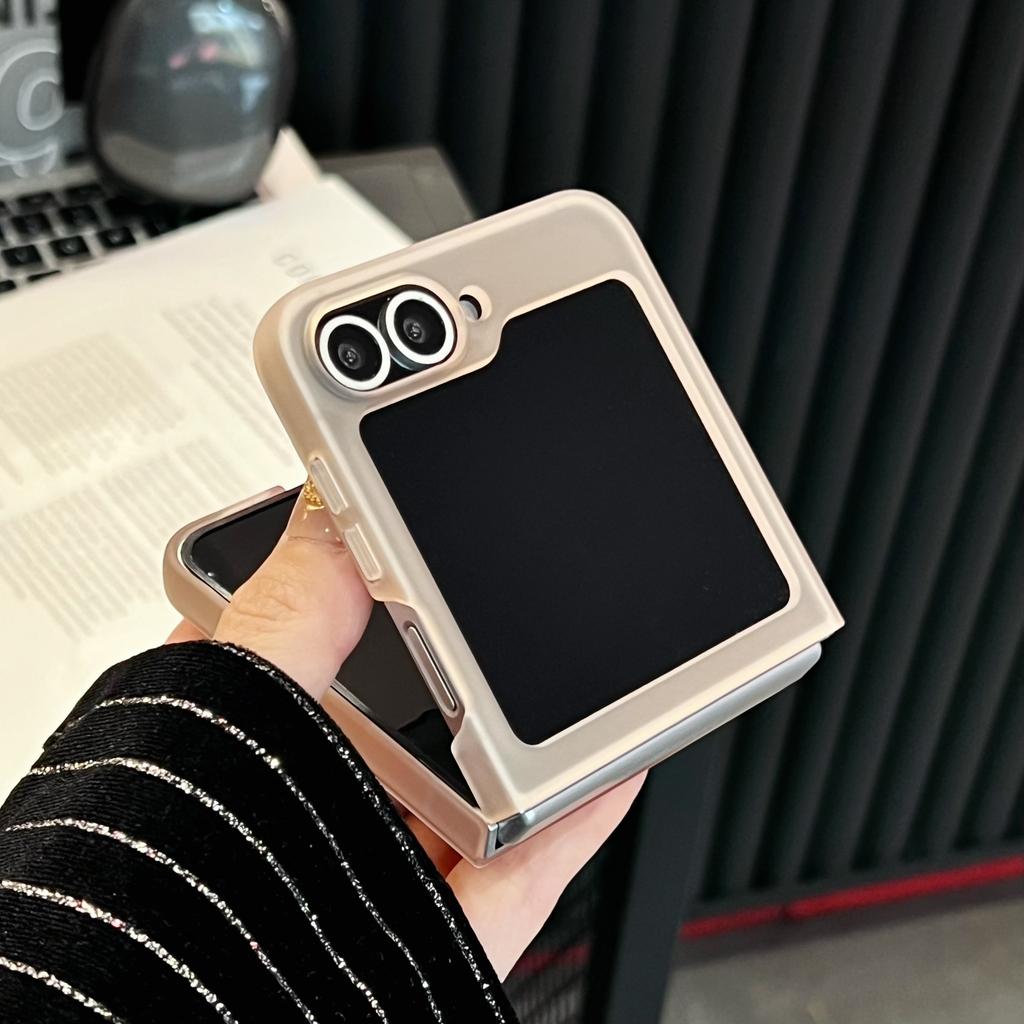Luxury Ultra-Thin Matte PC Phone Case For Samsung Galaxy Z Flip ZFlip 6 5 4 3 Zflip6  Zflip5 Zflip4 Folding Protective Cover