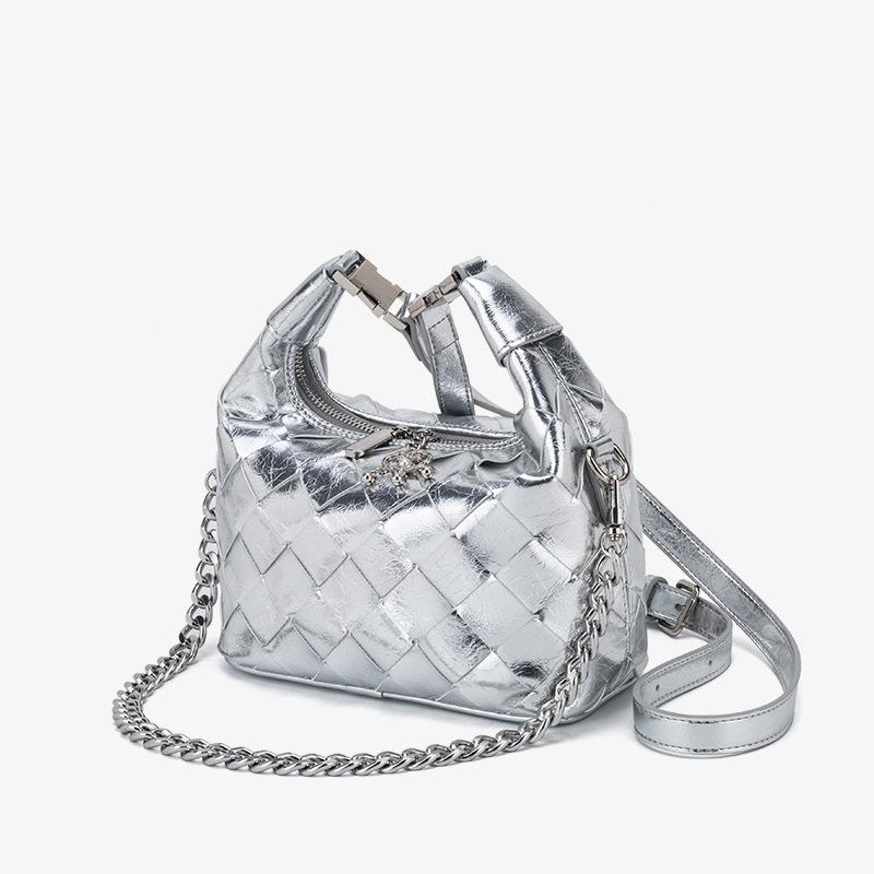 Nuova Borsa Tote Stile Xiaoxiang di Alta Gamma e Temperamentale, Nuova Borsa a Mano Intrecciata con Catena Versatile da Donna, Borsa a Spalla Singola/Crossbody
