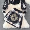 Fashion Suit Female Celebrity Temperament Ol Professional Bow Chiffon Shirt Two-Piece Set High Waist Hip Skirt Spring