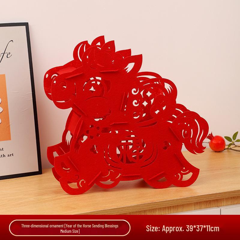 2026 Year of the Horse Spring Festival 3D 'Fu' Ornament for Housewarming & Living Room Decoration