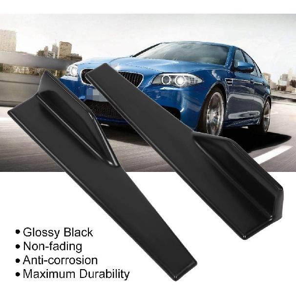 Acouto Universal Car Side Skirt Splitters, 2 pcs Car Universal Glossy Black Side Skirt Rocker Splitter Winglet Canard Diffuser, Decorative