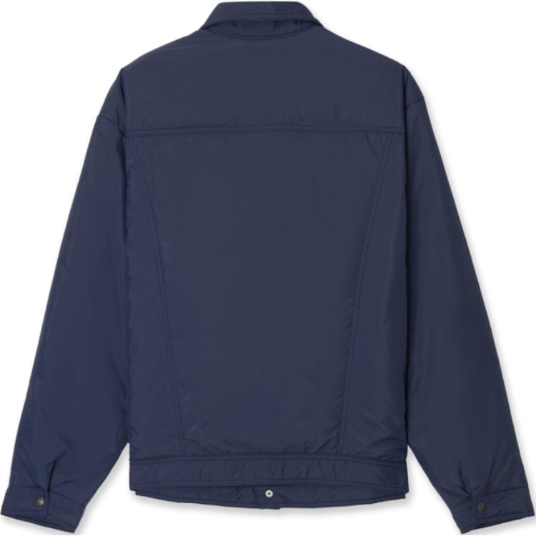Levis Solid Color Simple Comfortable Loose Long Sleeve Cotton Jacket Men Jacket Dark-Blue A6086-0005