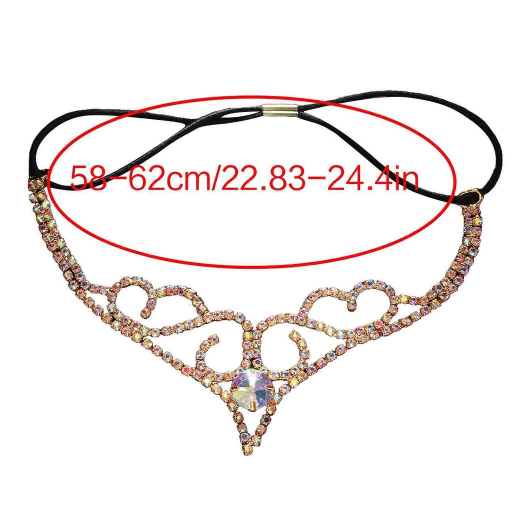 Bridal Shower Headdress Glittering Rhinestone Headband Girl Wedding Headpiece Crystal Charm Hairband Female Hair Jewelry  Silver