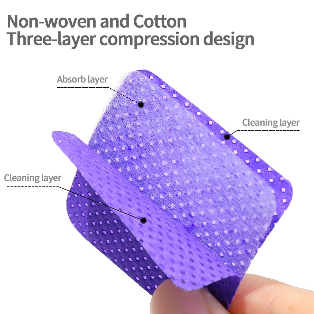 200pcs/1box Lint-free Nail Polish Remover Cotton Wipes UV Glue Tip Remover Cleaning Paper Pad Nail Polish Art Cleaning Nail Tools