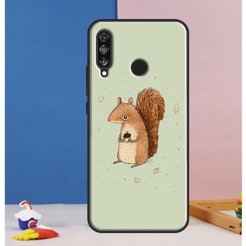 Cartoon Animal Squirrel Case For Huawei Nova Y70 Y60 Y90 Y61 Y91 Y72 Y73 12s 12i 11i 8i 9 10 SE P30 P40 Lite P60 Pro