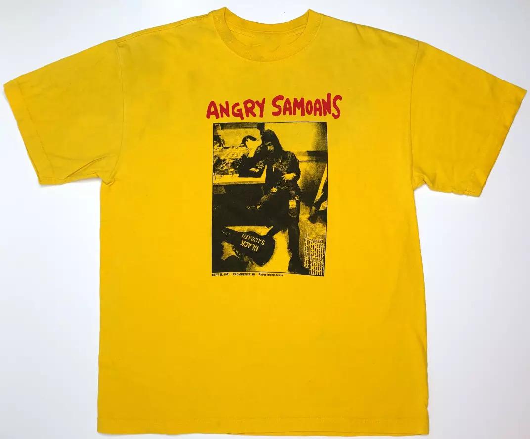 

26 Vtg Angry Samoans Band Tour Concert Heavy Cotton Yellow All Size Shirt Unisex T-Shirt XXXXL