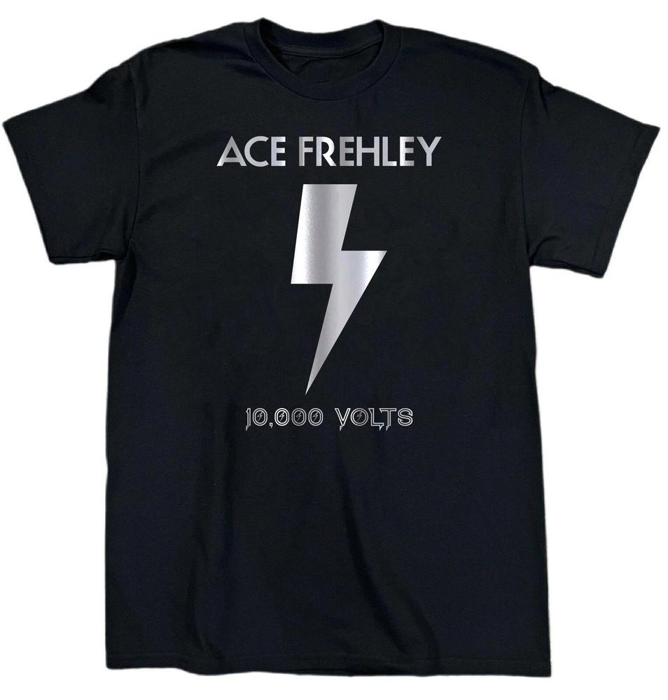 Ace Frehley 10,000 Volts COtton T Shirt Size S-5XL Unisex T-Shirt L