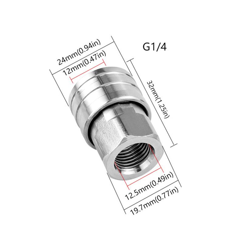 High Pressure Washer Adapter 1/4" Quick Connector Quick Release Fitting G1/4 Quick Plug Connector Pressure Washer Accessories