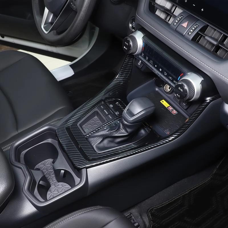 For Toyota RAV4 -2025 ABS Carbon Fiber Interior Kit Dashboard Console Gear Shift Panel Decoration Cover Trim Stickers