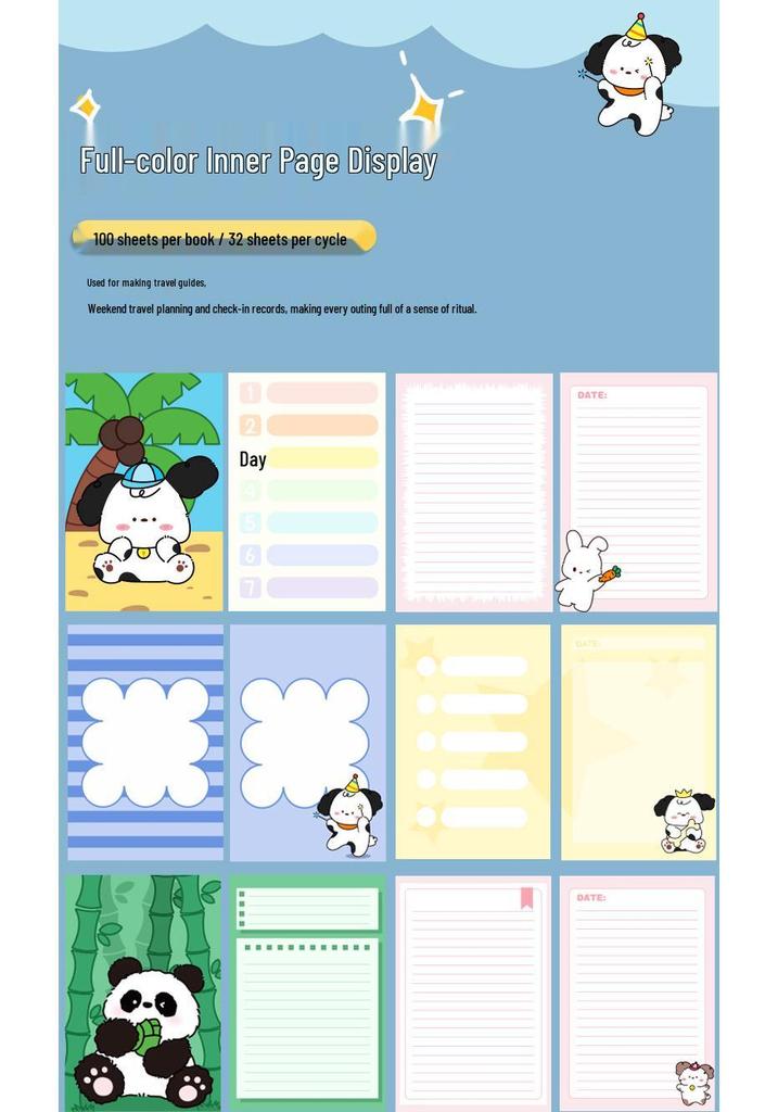A5 Student Cartoon Notebook: Cute, Colorful, Thick Pages, Ideal for Elementary School Diary.