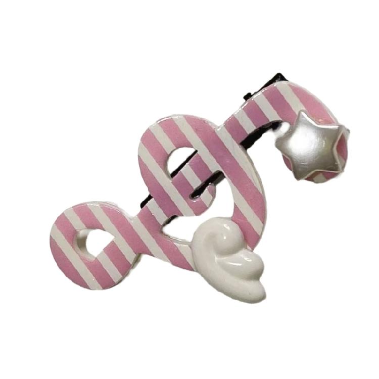 Unique Music Note Hair Clip Comfortable Wear Acrylic Hair Barrette Spring Side Clip For Music Festival Event Celebration