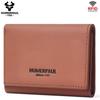 Humerpaul Ladies First Layer Cowhide Three-folding Wallet RFID Anti-theft Brush Portable Wallet Multi-card Slot Large-capacity Multi-compartment