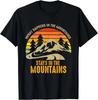 Vintage Berg Outdoor was in den Bergen passiert Retro Geschenk Unisex T-Shirt