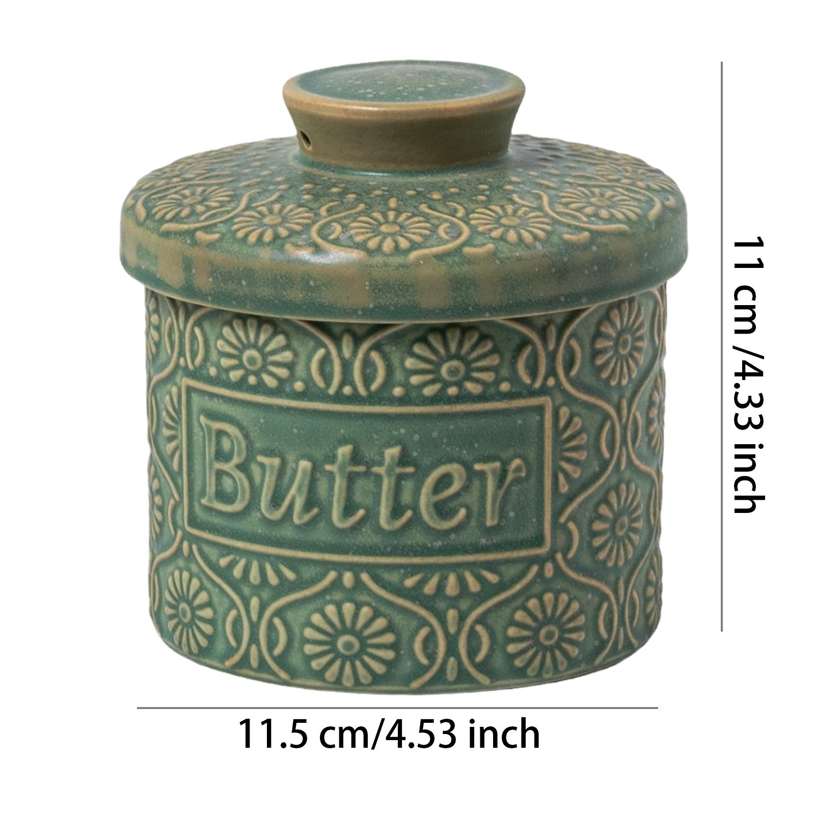 

Керамическая емкость для масла (Butter Bell), Французская масленка с крышкой для столешницы, Фарфоровый контейнер для хранения сыра, Кухонный органайзер для продуктов армия зеленый
