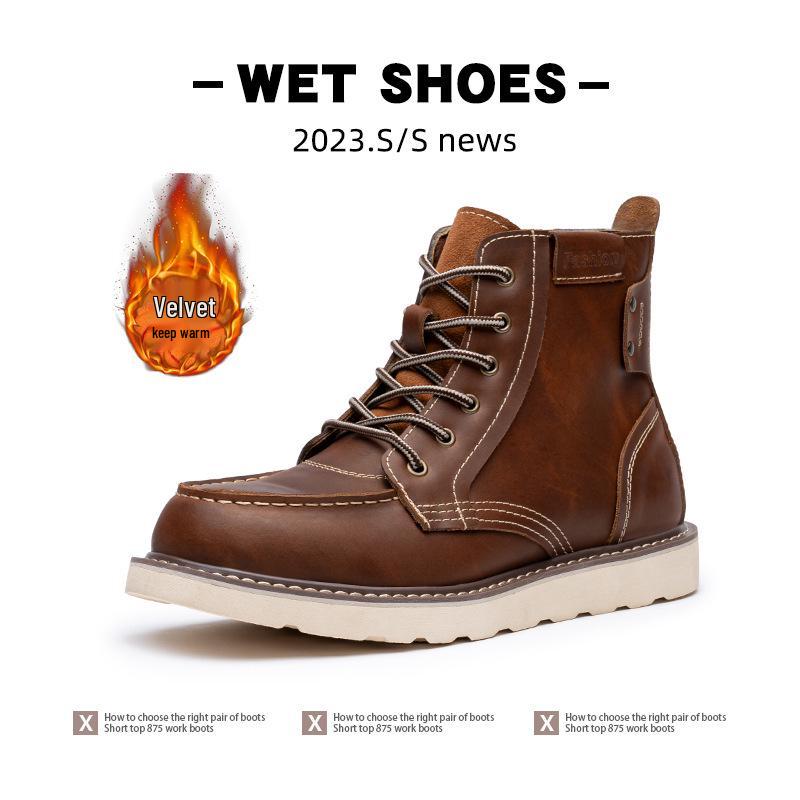 Men's Retro Martin Boots 2025 - Extra Size Spring/Autumn Outdoor Short Work Boots