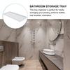 1Pcs Rectangular Tray Long Flat Ceramic Storage Tray for Bathroom Jewelry Organizer Smooth Elegant Home Decor Gift Large White