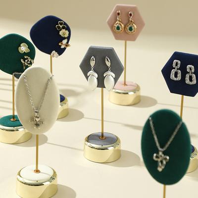 With Combination Jewelry Rack, Metal Microfiber Suede Jewelry Rack, Ring Necklace, Bracelet, Pendant, Jewelry Props.