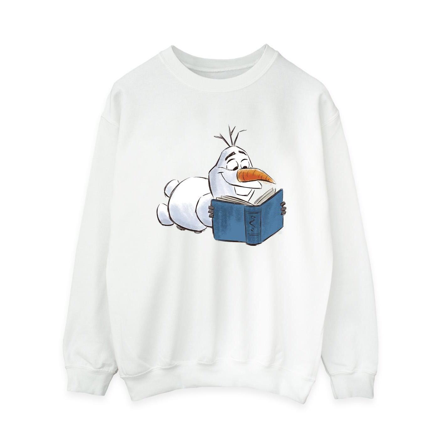 Disney Damen/Damen Frozen Olaf Lese-Sweatshirt XL weiß