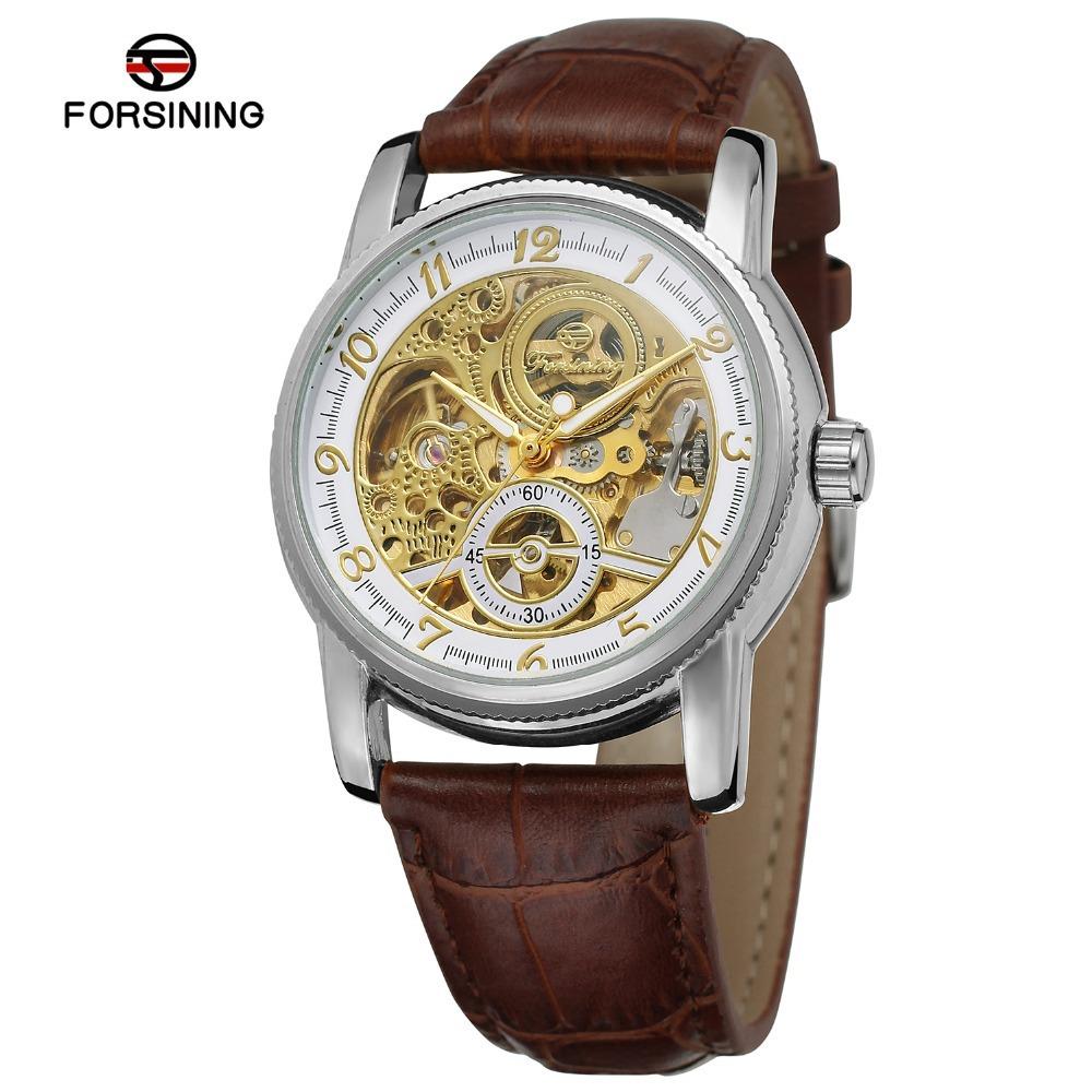 Ebay Forsining Men'S Fashion Casual Hollow Semi-Automatic Men'S Mechanical Watch