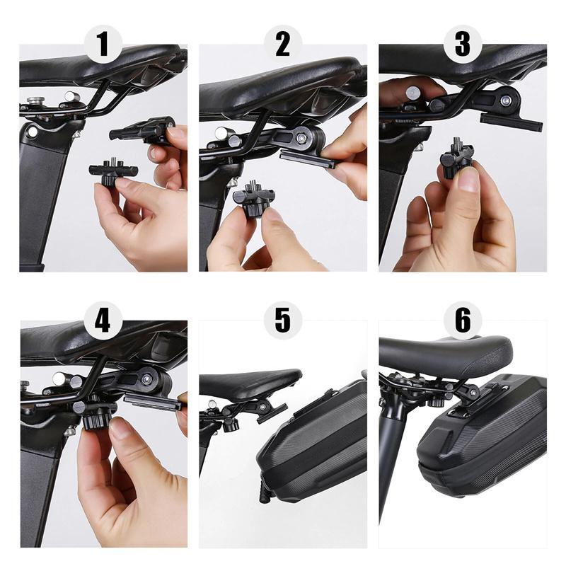 Taška na zadní nosič horského kola - Vodotěsná sedlová taška s pevnou skořepinou Eva pro silniční kolo a cyklistické vybavení