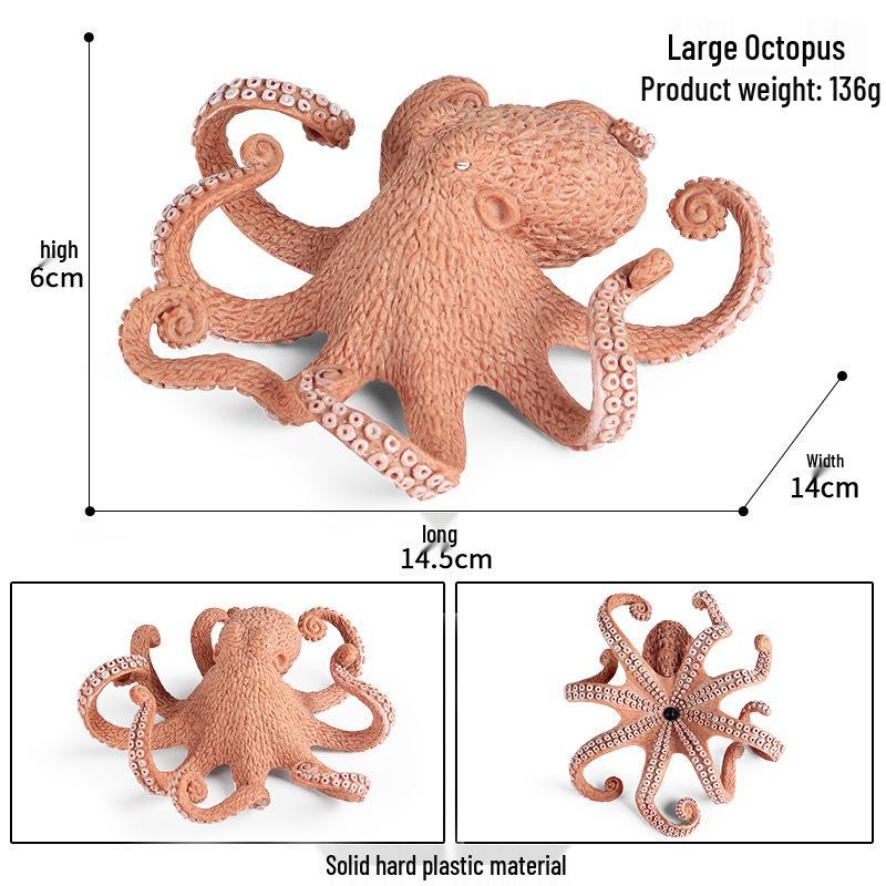 Marine Life Toy Set: Squid, Octopus & Jellyfish Figurines for Kids