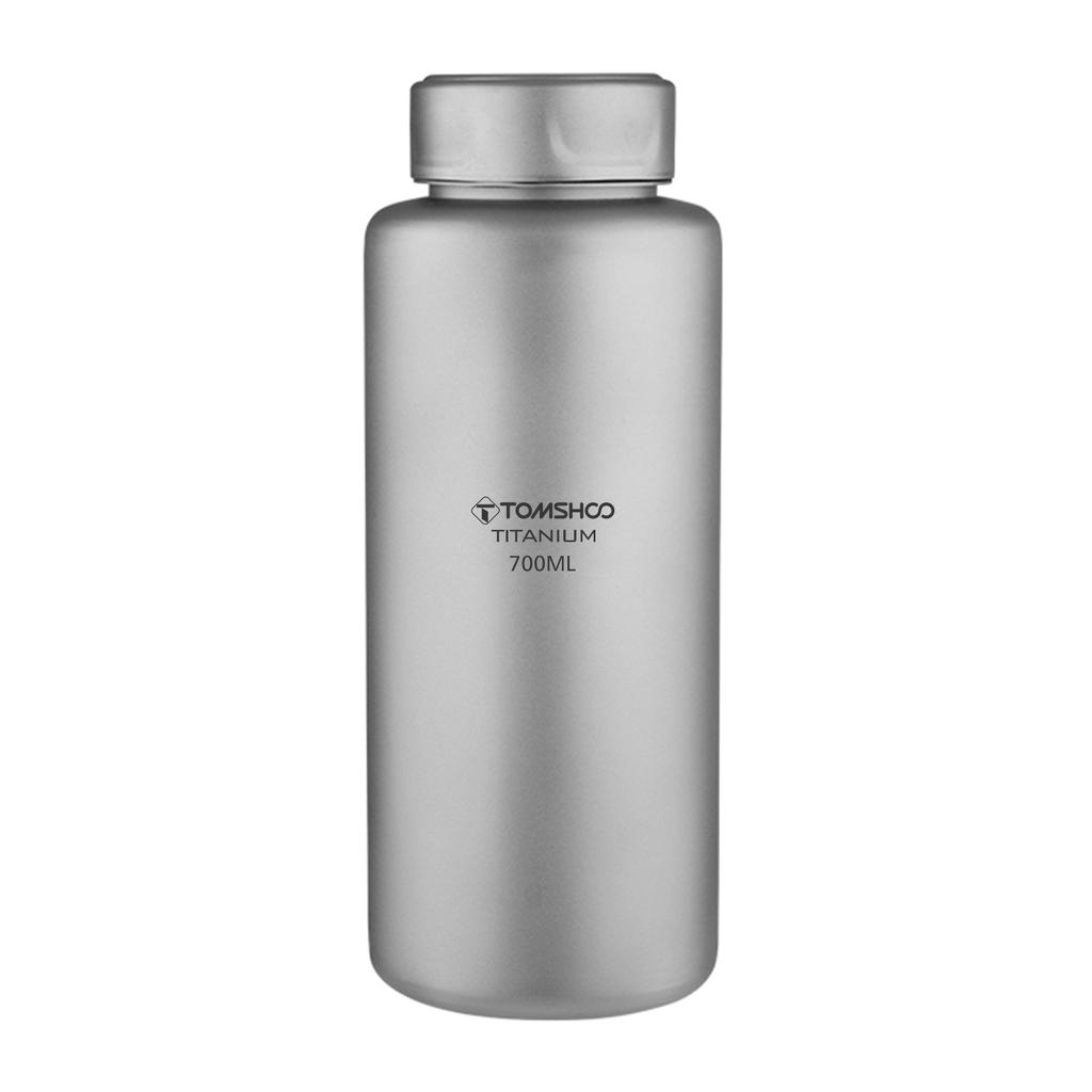 TOMSHOO 1L Titanium Water Bottle Lightweight Leak-proof Sport Water Bottle with 750ml Water Cup