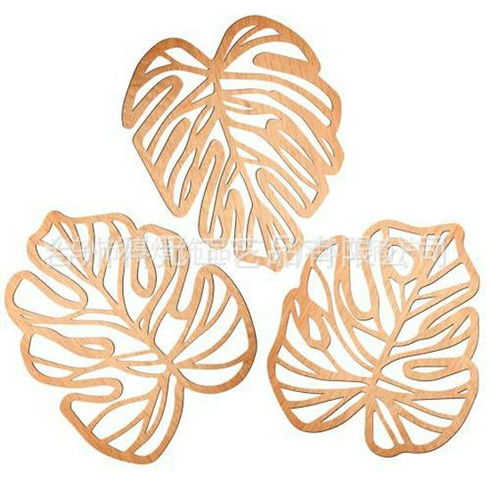 Vintage Holz-Palmenblatt Hängeplakette für tropikalische Wanddekoration im Badezimmer oder Wohnzimmer