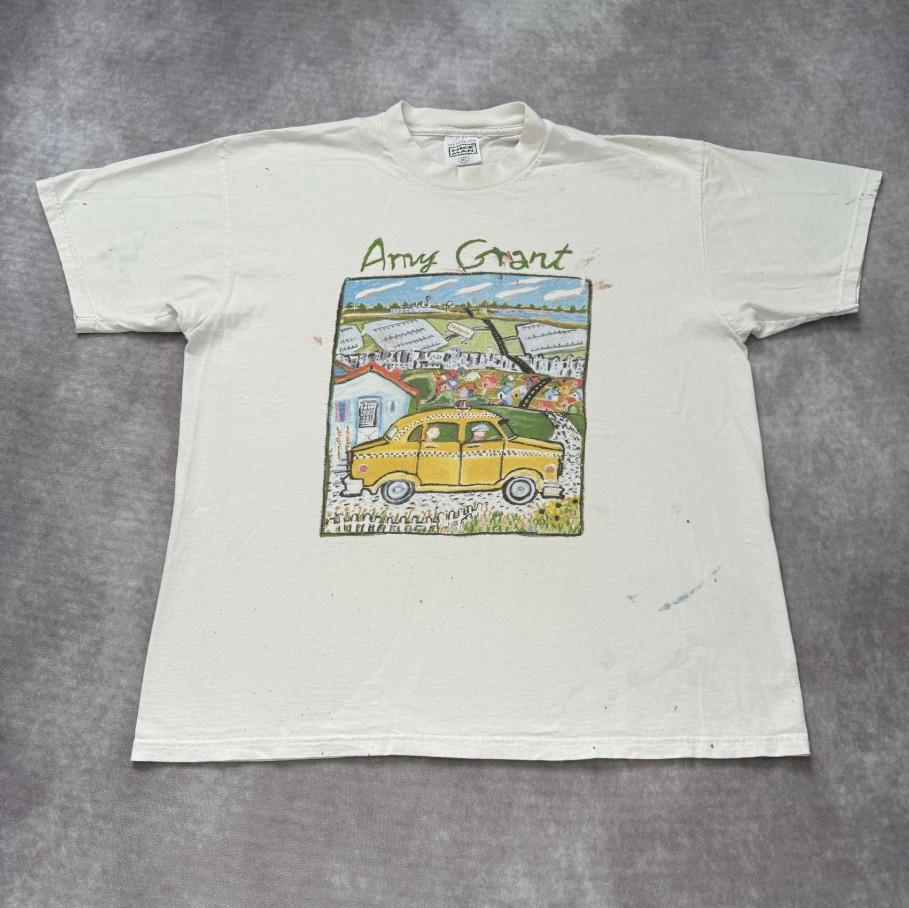 NEW Vintage Amy Grant Shirt Tour Art Graphic Tee Nice Man 90s Band Tee XL