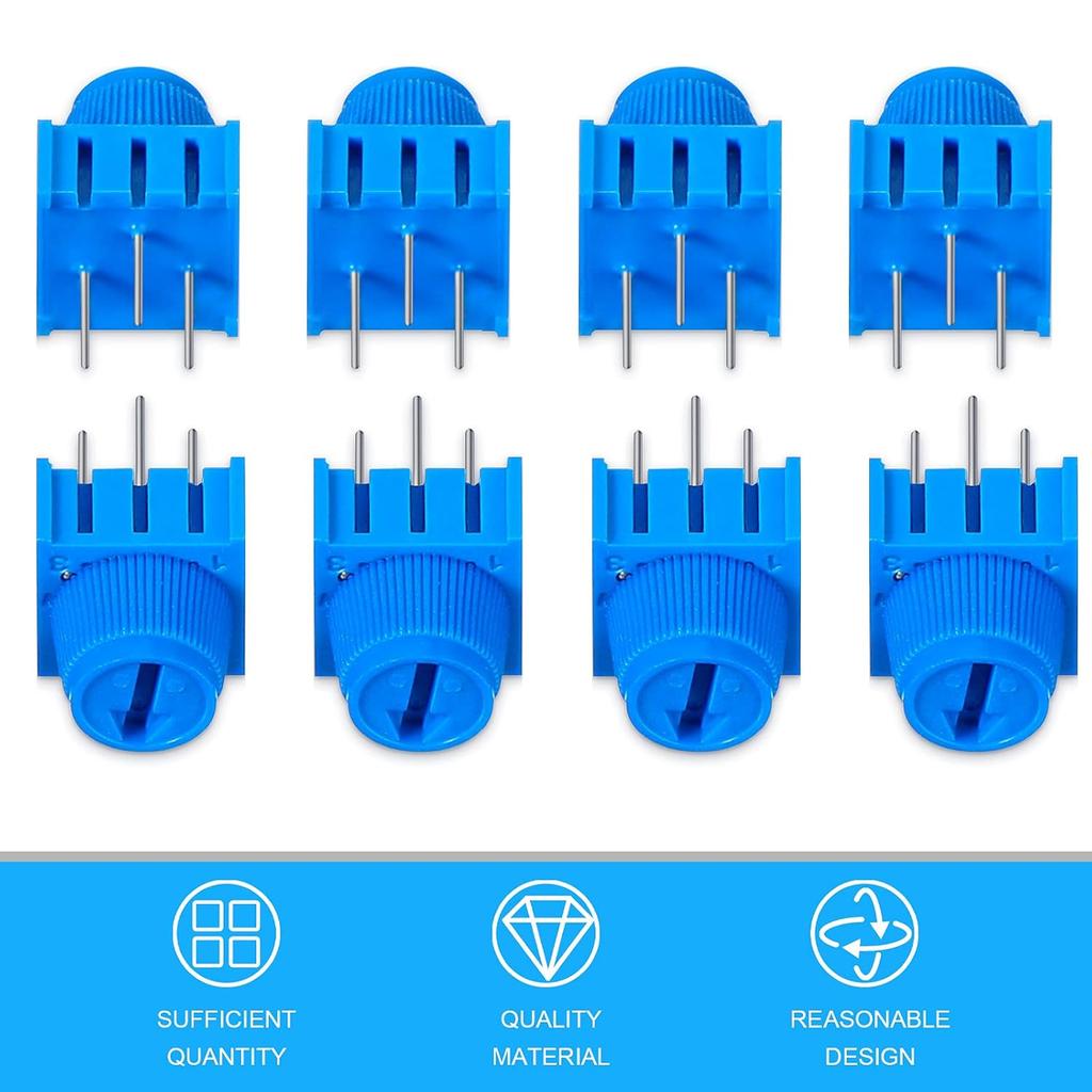 Flutesan 12 Pieces 10K Ohm Trim Potentiometer Kit with Knob Variable Resistors Breadboard Trimmer Potentiometer Assortment Kit Compatible with